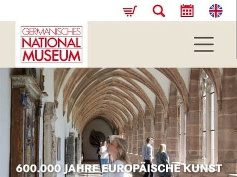 Screenshot der Website Germanisches National Museum