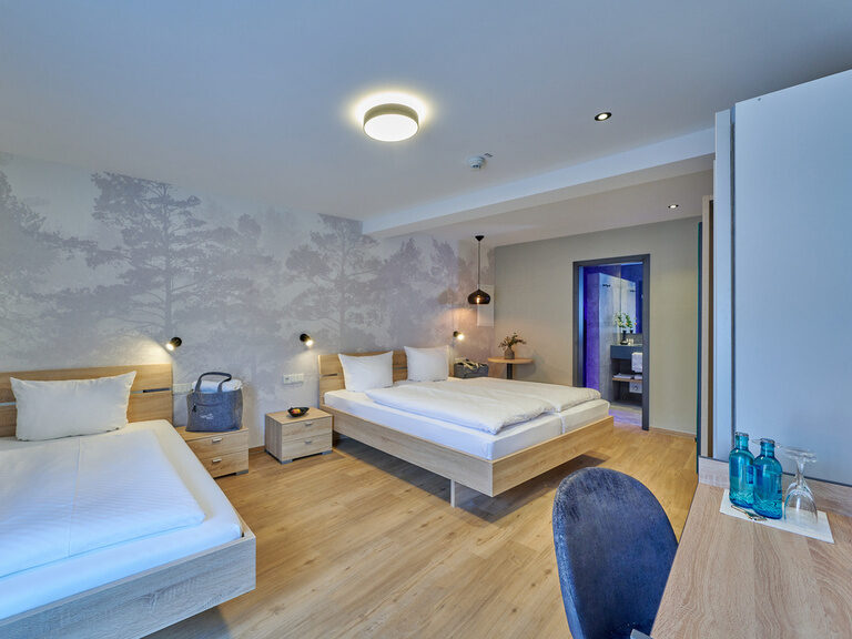 Das Hotel bietet auch ein Dreibettzimmer